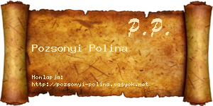Pozsonyi Polina névjegykártya